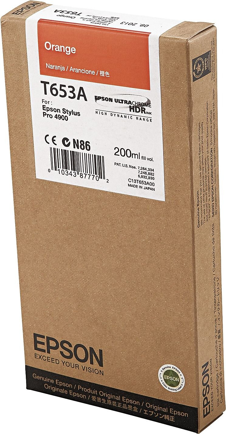 Epson T653A UltraChrome HDR Orange Standard Yield Ink Cartridge (3717899)