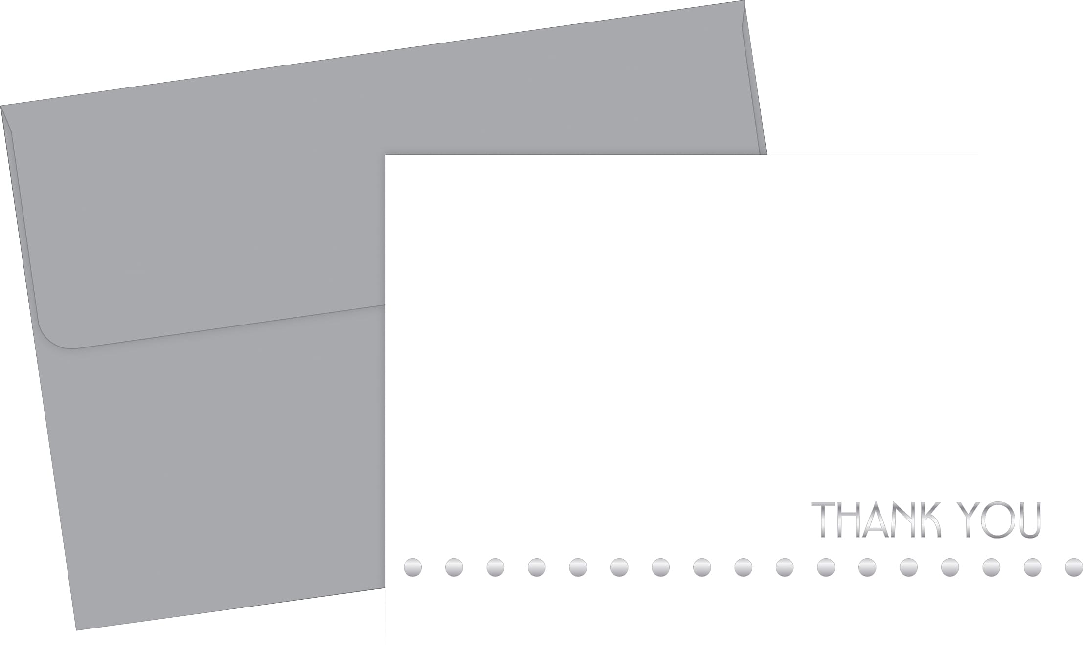 Great Papers! Silver Foil Lotsa Dots Thank You Cards, 24/Pack