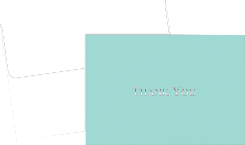 Great Papers! Bella Blue Foil Thank You Cards, 20/Pack