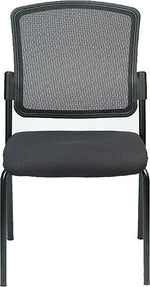 Raynor Eurotech Mesh/Fabric Dakota 2 Guest Chair, Black, 2/Carton