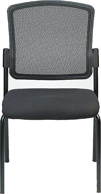 Raynor Eurotech Mesh/Fabric Dakota 2 Guest Chair, Black, 2/Carton