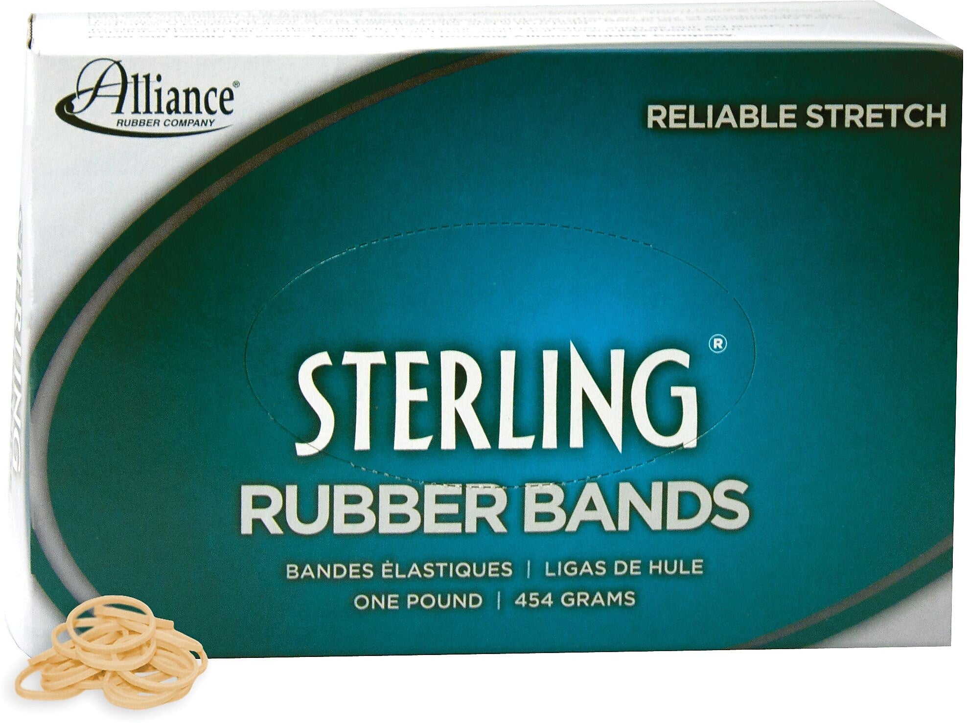 Alliance Sterling Multi-Purpose #8 Rubber Bands, 7/8" x 1/16", 7100/Box (24085)