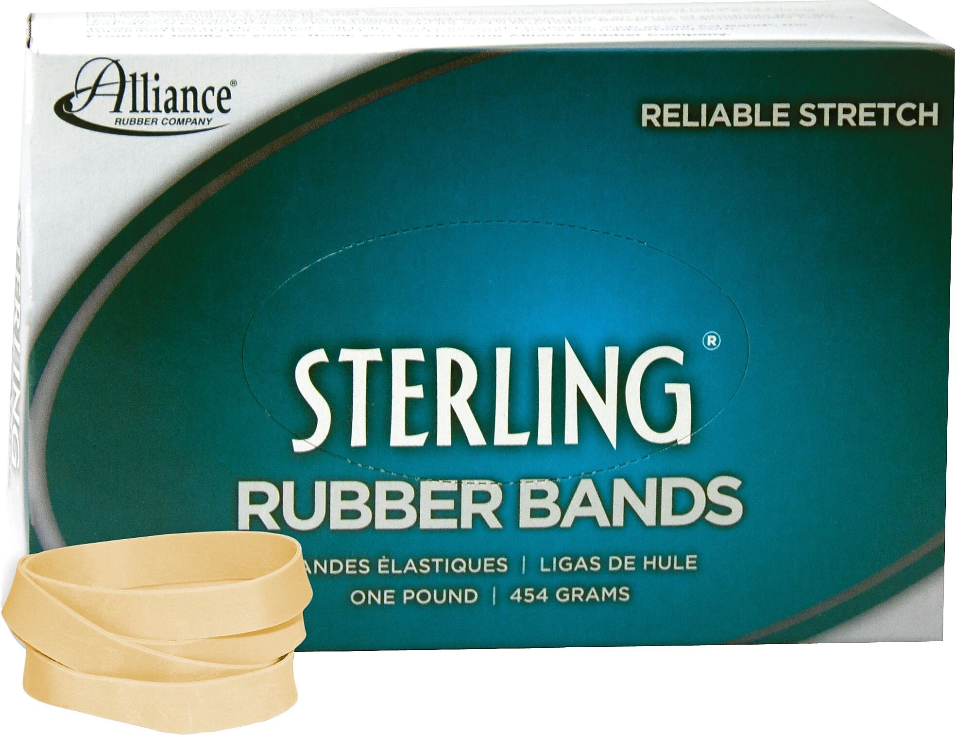 Alliance Sterling Multi-Purpose #84 Rubber Bands, 3-1/2" x 1/2", 210/Box (24845)