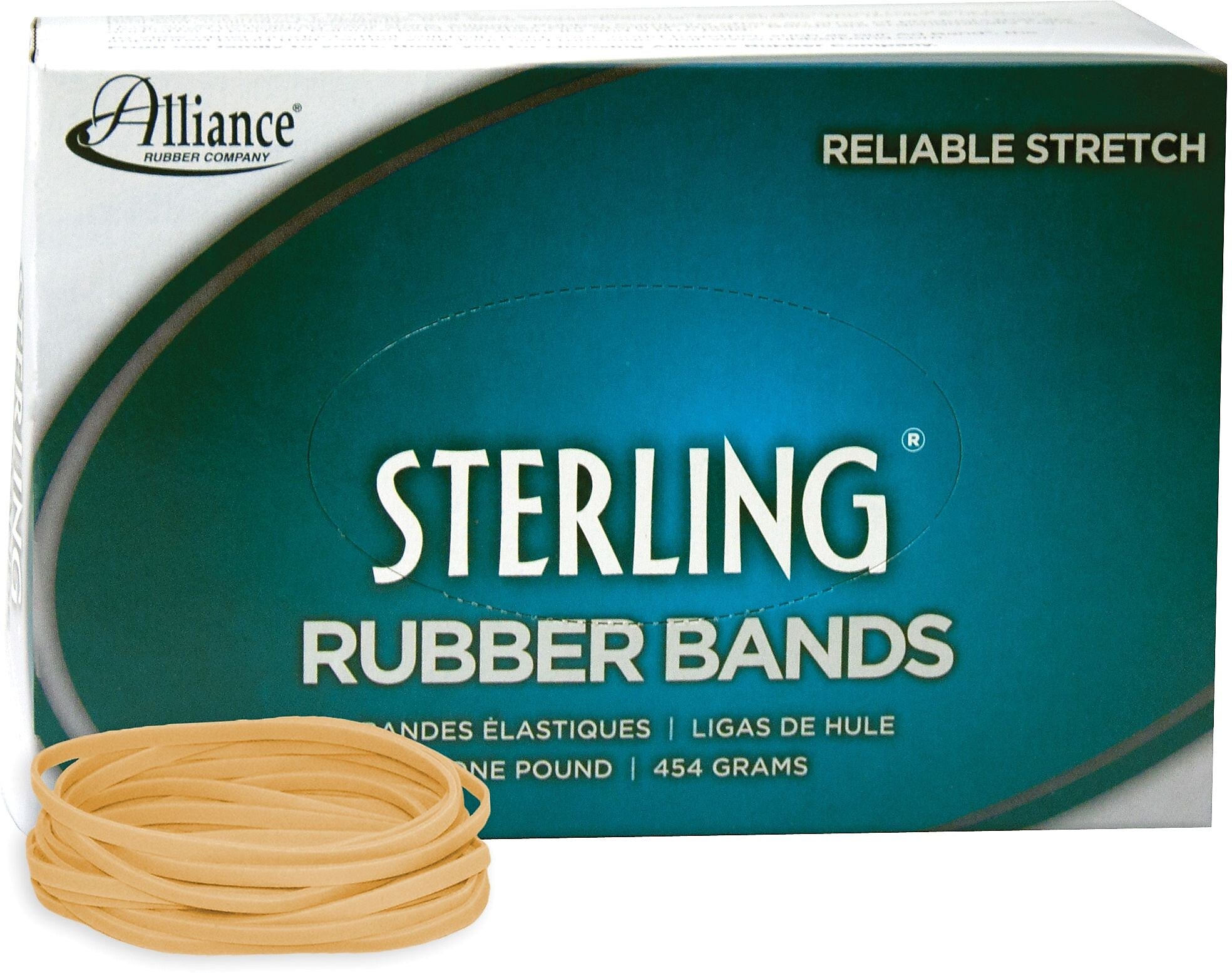 Alliance Sterling Multi-Purpose #33 Rubber Bands, 3-1/2" x 1/8", 850/Box (24335)