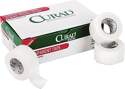 Curad Plastic Matte Adhesive Tape, 1" x 10 yds., 12/Box (NON270201)