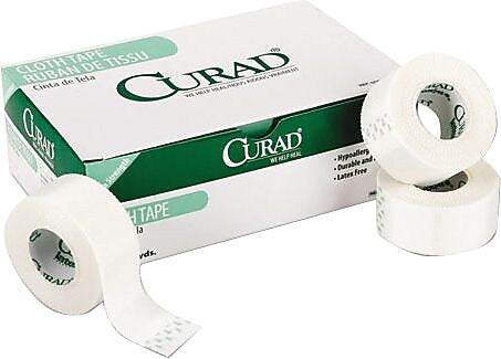 Curad® First Aid Cloth Silk Adhesive Tape, 1" x 10 yds., White, 12/Box (NON270101Z)