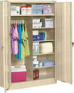 Tennsco® Jumbo Combination Steel Storage Cabinet, Putty, 78H x 48W x 24"D