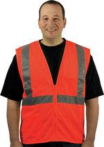 Protective Industrial Products High Visibility Sleeveless Safety Vest, ANSI Class R2, Orange, 2XL, 50/Pack (302-0702ZOR-2X-XX)