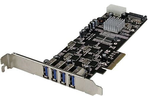 StarTech 4 Port Quad Bus PCI Express SuperSpeed USB 3.0 Card Adapter (PEXUSB3S44V)