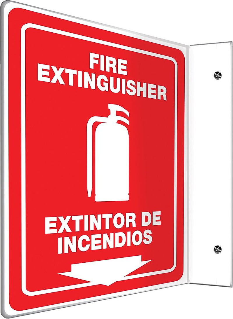 Accuform® Safety Projection™ Sign, FIRE EXTINGUISHER, 12" x 9" Panel