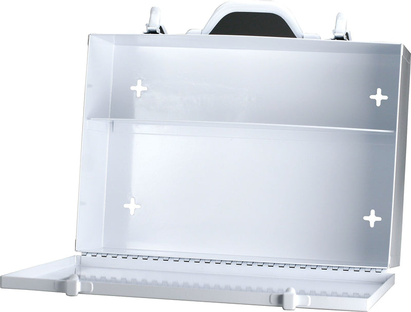 First Aid Only Empty 2 Shelf Metal Industrial Cabinet, Swing Down Door, 14-3/4" x 10-1/4" x 4-5/8"