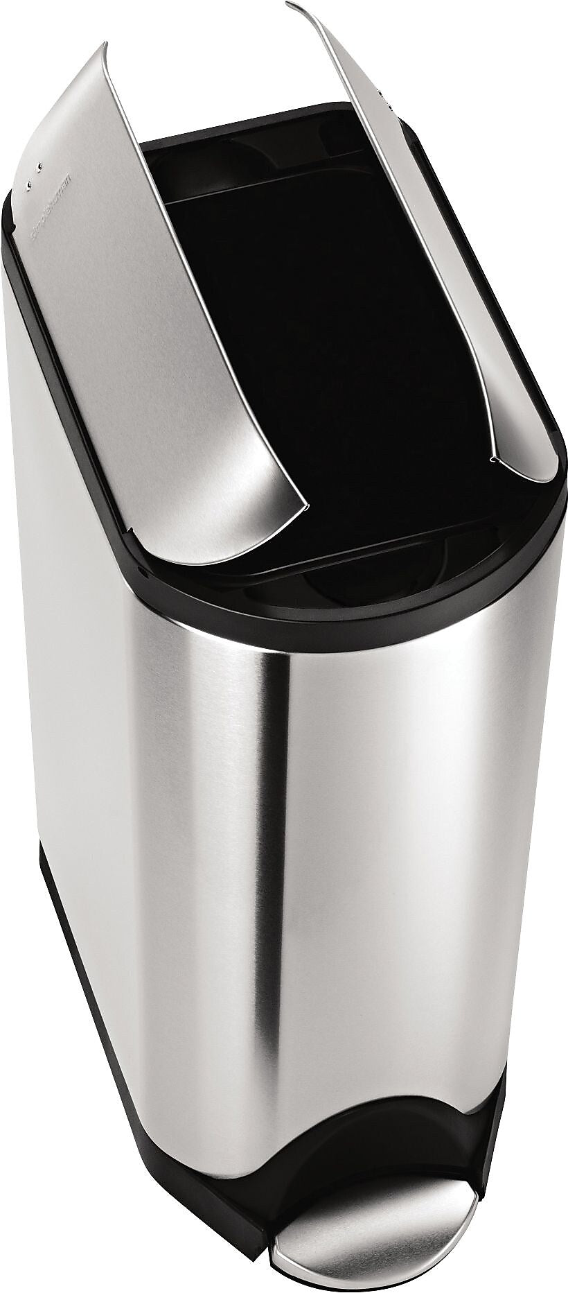 simplehuman Butterfly Step Trash Can, Fingerprint-Proof Stainless Steel, 12 Gallon (CW1897)