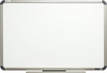 AbilityOne SKILCRAFT Aluminum Frame Total Erase White Board, 24" Width x 18" Height, White, Titanium Aluminum Frame, Film