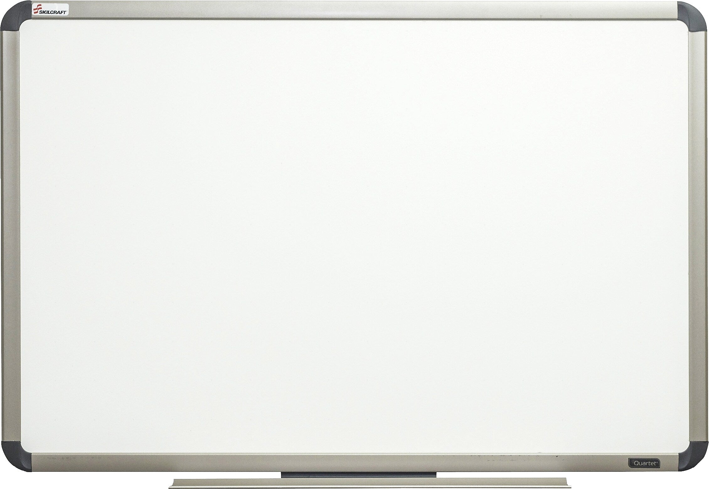 AbilityOne SKILCRAFT Aluminum Frame Total Erase White Board, 24" Width x 18" Height, White, Titanium Aluminum Frame, Film