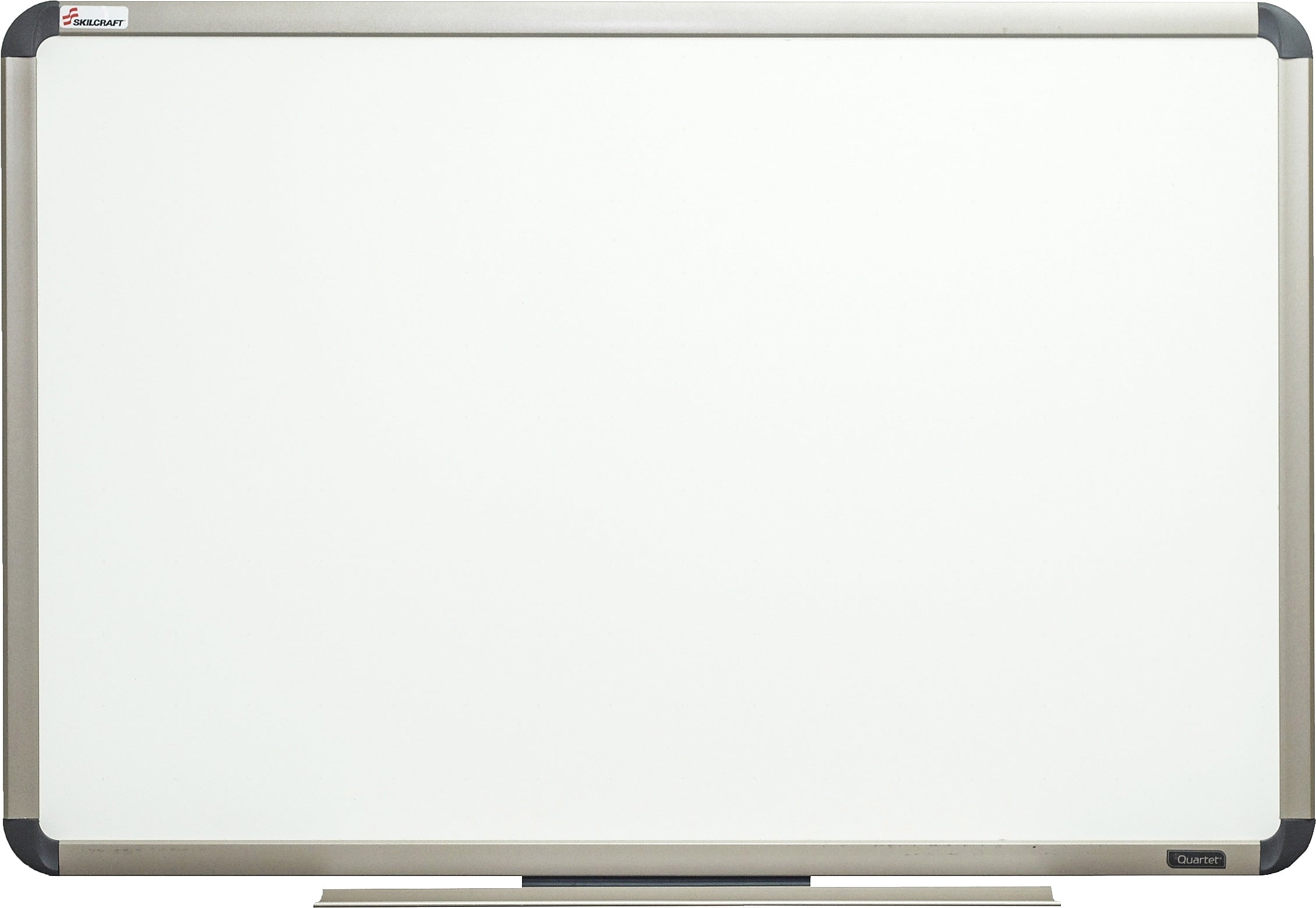 AbilityOne SKILCRAFT Aluminum Frame Total Erase White Board, 36" Width x 24" Height, White, Titanium Aluminum Frame, Film