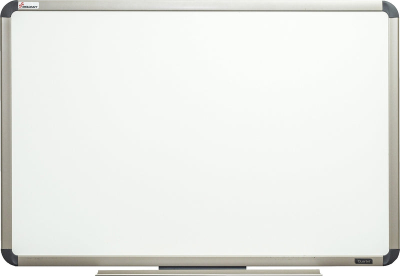 AbilityOne SKILCRAFT Aluminum Frame Total Erase White Board, 36" Width x 24" Height, White, Titanium Aluminum Frame, Film