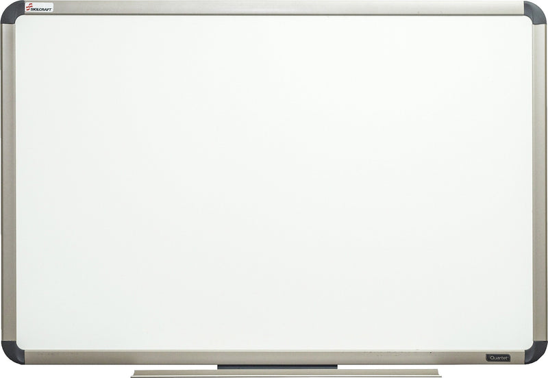 AbilityOne SKILCRAFT Aluminum Frame Total Erase White Board, 48" Width x 36" Height, White, Titanium Aluminum Frame, Film