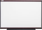 AbilityOne SKILCRAFT Mahogany Frame Total Erase Board, 36" Width x 24" Height, White, Mahogany Aluminum Frame, Film, 1 Each