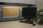 AbilityOne SKILCRAFT Cork Cubicle Bulletin Board, 14" Height x 24" Width, Tan Cork Surface, Satin Anodized Aluminum Frame