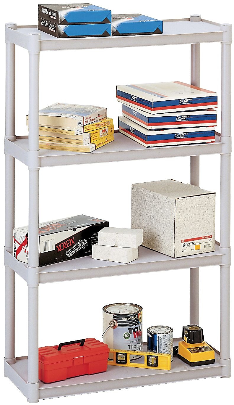 Iceberg® Rough 'N Ready 4-Shelf Storage System; Platinum