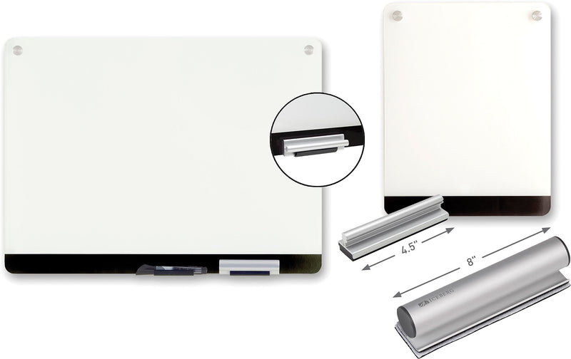 Clarity Personal Glass Board, Frameless, 9"x12" (31110)