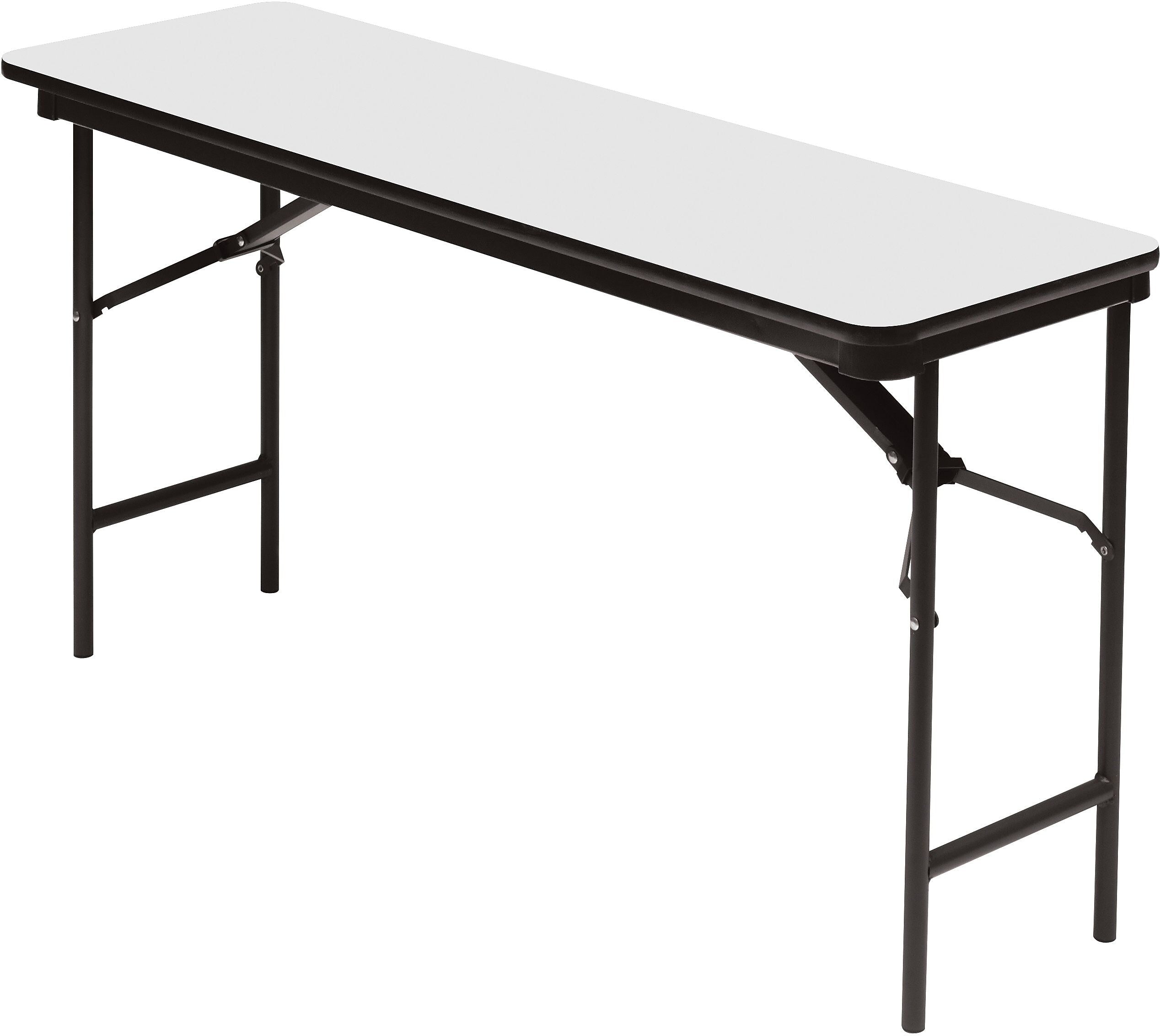 ICEBERG OfficeWorks 18" x 60" Laminate Folding Table, Gray (55277)