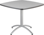 ICEBERG CafeWorks Square Melamine Cafe Table, 36"D x 36"W, Gray (65617)