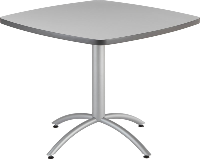 ICEBERG CafeWorks Square Melamine Cafe Table, 36"D x 36"W, Gray (65617)