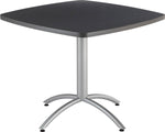 ICEBERG CafeWorks Square Cafe Table, 36"D x 36"W, Graphite/Silver (65618)