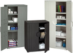 Iceberg® Officeworks® Polyethylene Storage Cabinet, Non-Assembled, 46Hx36Wx22D", Black