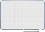 Mastervision Grid Planning Board, 36X48, 2X3" Grid, White/Silver
