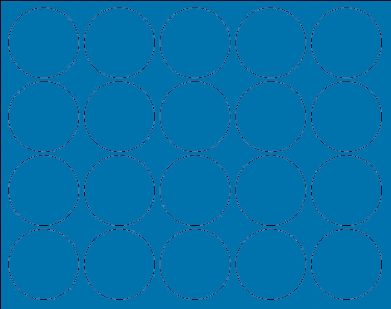MasterVision Interchangeable Circle Magnets, Blue, 20 /Pack (FM1601)