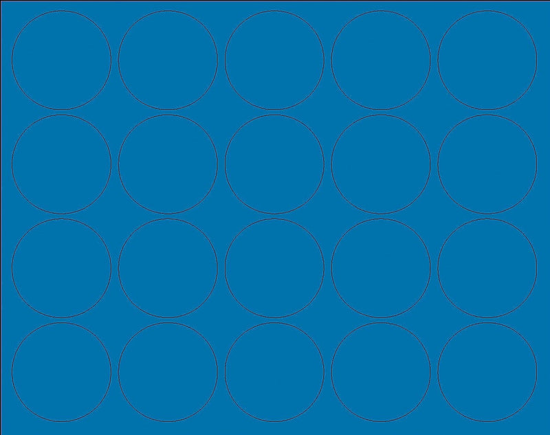 MasterVision Interchangeable Circle Magnets, Blue, 20 /Pack (FM1601)