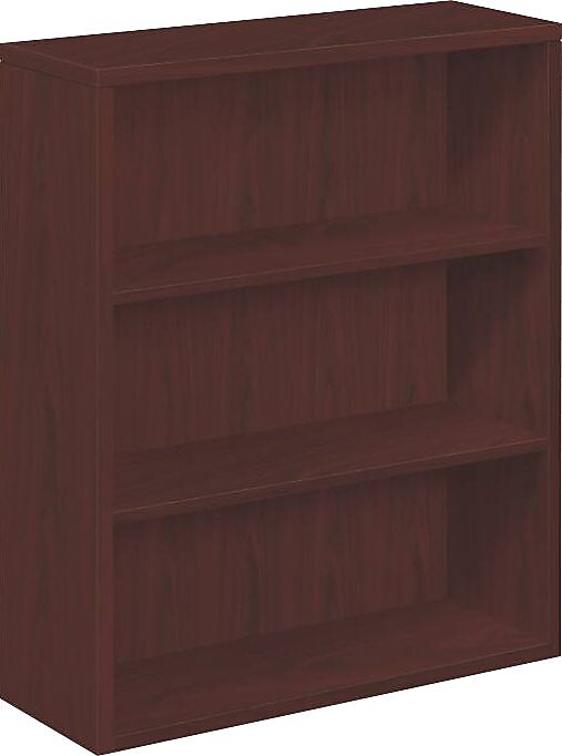 HON 10500 Series 3-Shelf Bookcase, 43 3/8"H x 36"W x 13 1/8"D, Mahogany (HON105533NN)