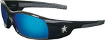 Crews Swagger® SR118B Safety Glasses, Black Frame, Blue Diamond Mirror Lens (135-SR118B)