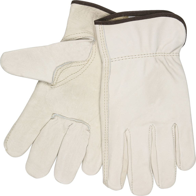 Memphis Glove Select Grade Grain Cowhide Leather Drivers Gloves, Natural, Extra-Large, 12/Pair (127-3211XL)