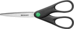 Westcott Straight KleenEarth 7" Recycled Stainless Steel Standard Scissors, Pointed Tip, Black (44218)