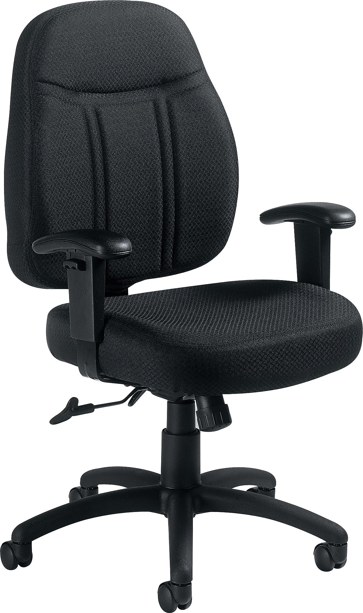 Offices To Go Fabric Tilter Executive Chair with Arms, Black (OTG11652-QL10)