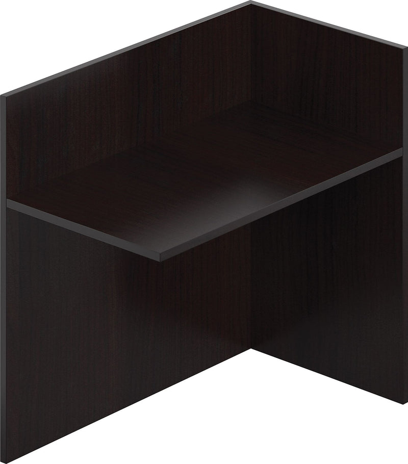 Offices To Go 42" Wide Reversible Return Shell, American Espresso, 41"H x 42"W x 24"D