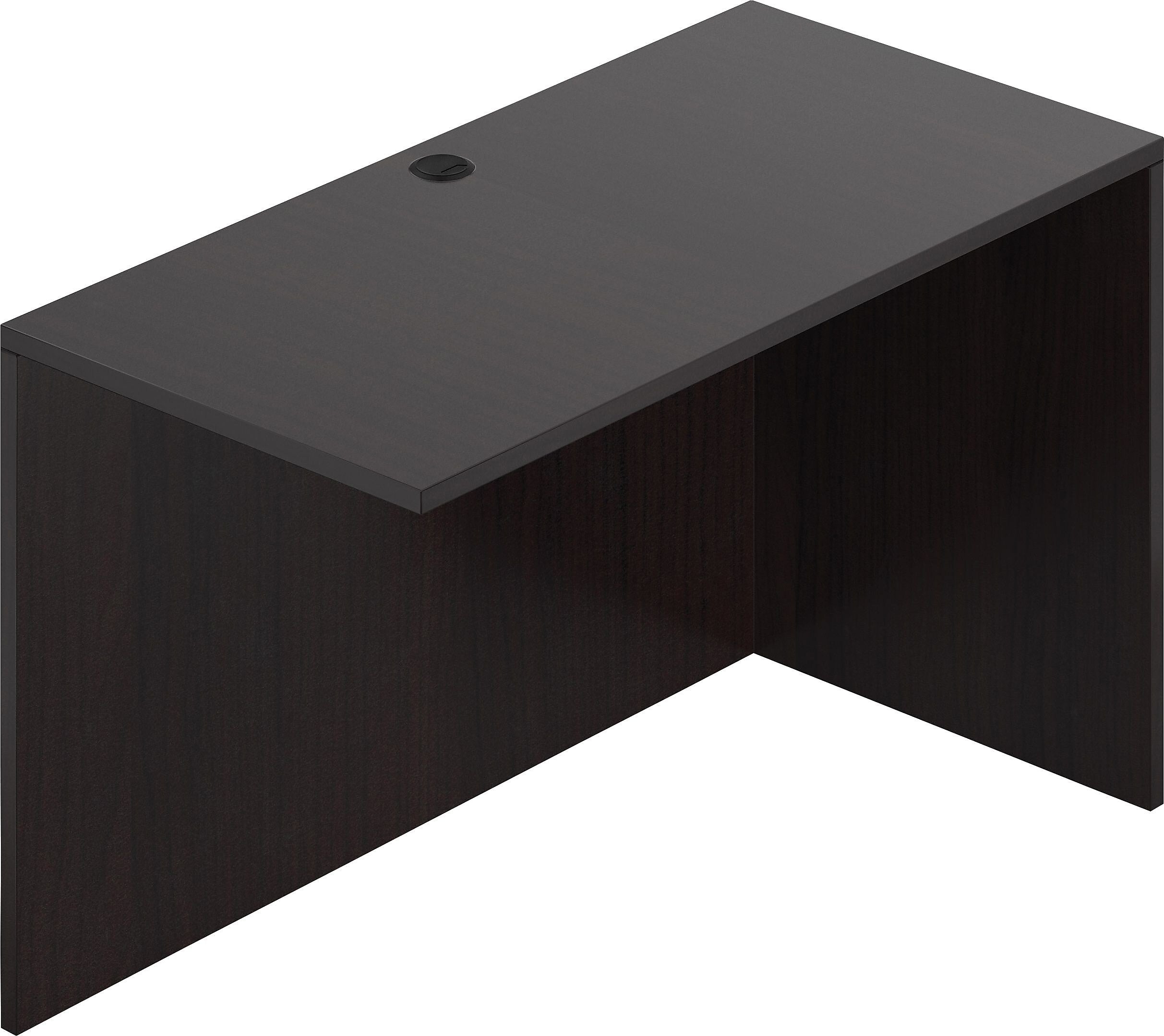 Offices To Go 48" Wide Reversible Return Shell, American Espresso, 29 1/2"H x 48"W x 24"D