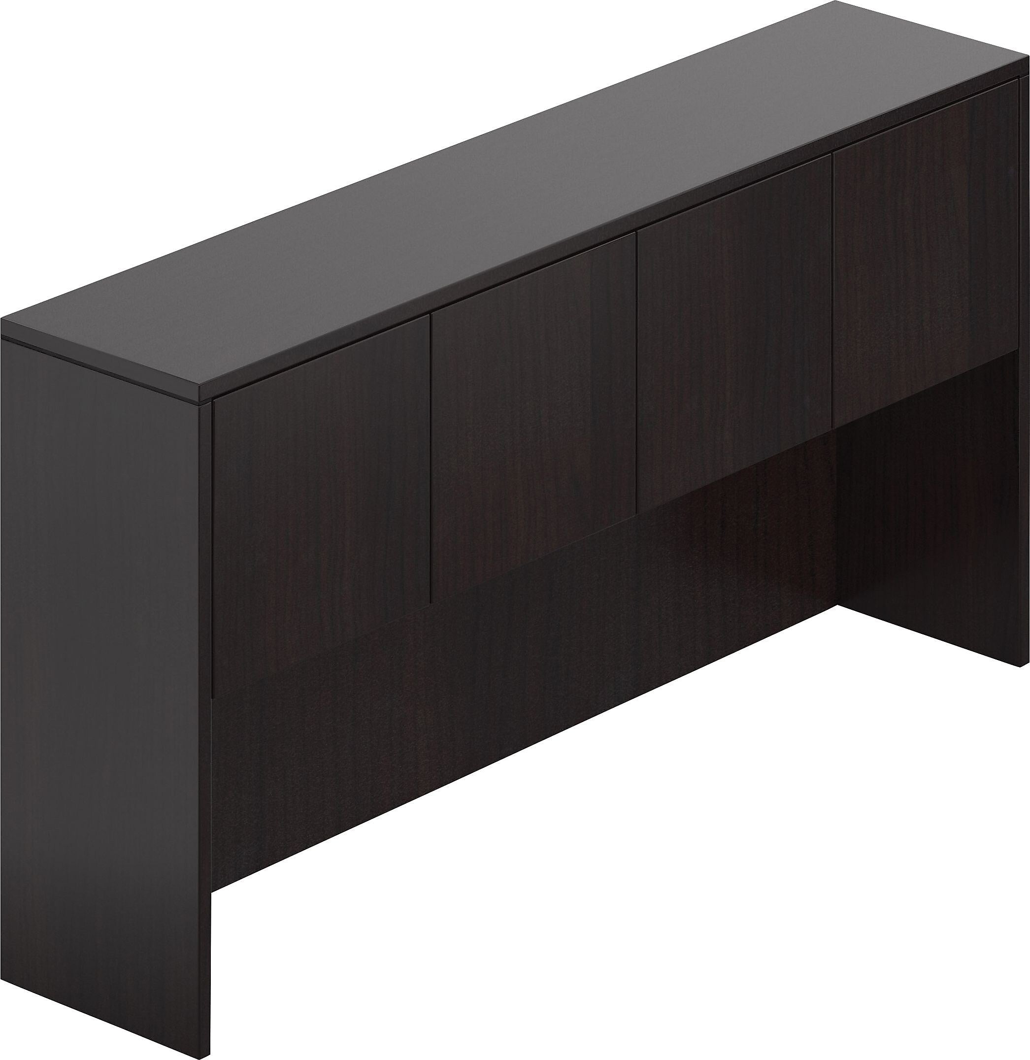 Offices To Go Superior Hutch with Doors, American Espresso, 36"H x 71"W x 15"D