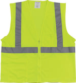Protective Industrial Products 2-Pocket Safety Vest, Yellow, 5X, 10/PK (302-0702ZLY-10-5X)
