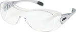 MCR Safety® Law® OTG Safety Glasses, Clear Anti-Fog Lens, Silver Temple, 12/Pack