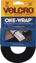 Velcro One Wrap 0.75 x 144" Hook and Loop Fastener Straps, Black (VEK90340)