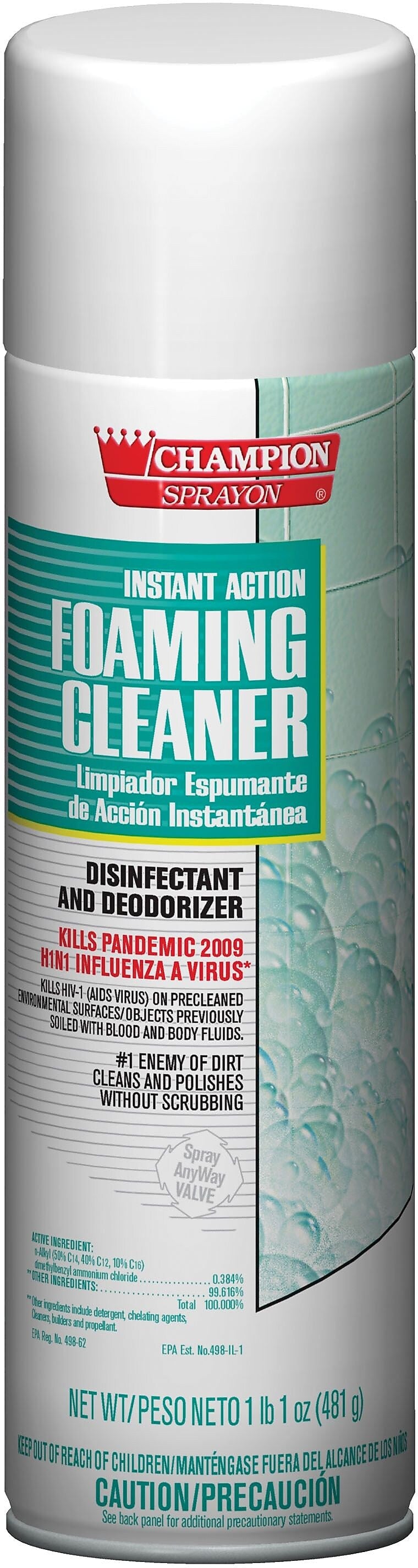 Champion Sprayon All-Purpose Cleaners & Spray Disinfectant, 12/Carton (CHA 5196)