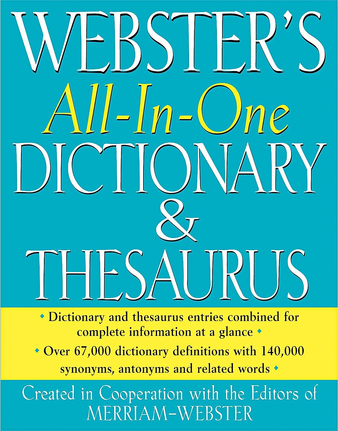 Webster's All-In-One Dictionary & Thesaurus, Merriam-Webster (EDT) ISBN: 9781596951471