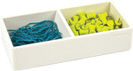 Poppin Softie This + That 2-Compartment Silicone Accessory Tray, White (100439)