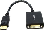 StarTech DP2DVI2 DisplayPort/DVI Audio/Video Cable, Black