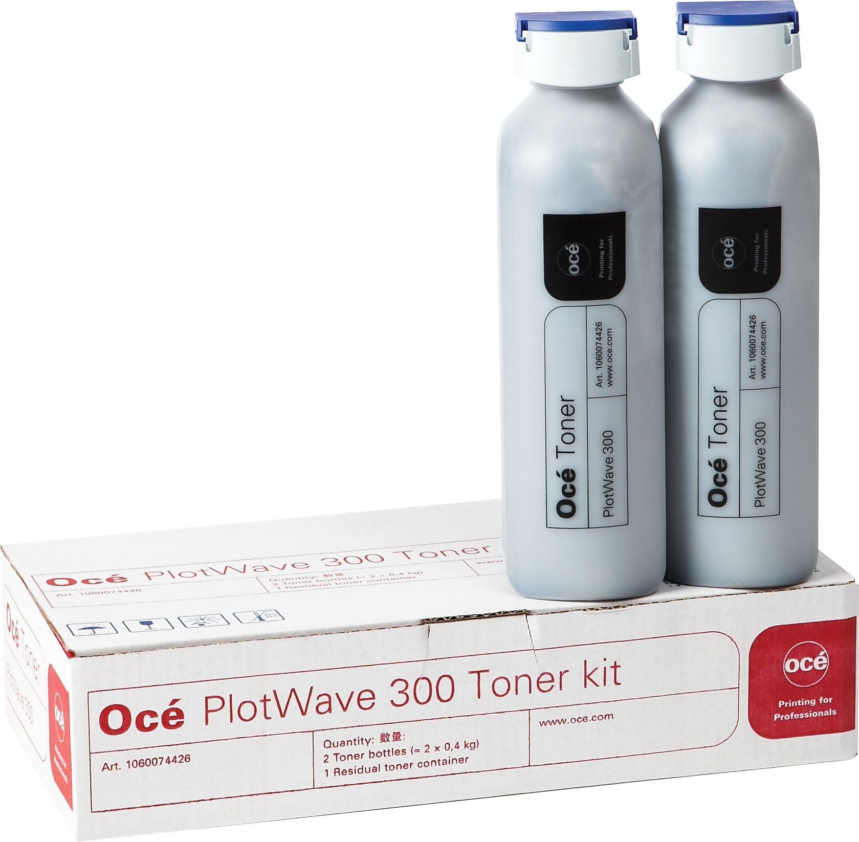 Oce 1060074426 Black High Yield Toner Cartridge, 2/Pack