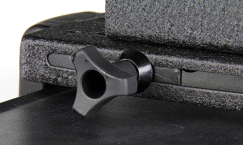 Kelly Lockable CPU Holder, Black, 3 1/2" - 9 3/10"W x 12 1/2" - 22 1/2"D